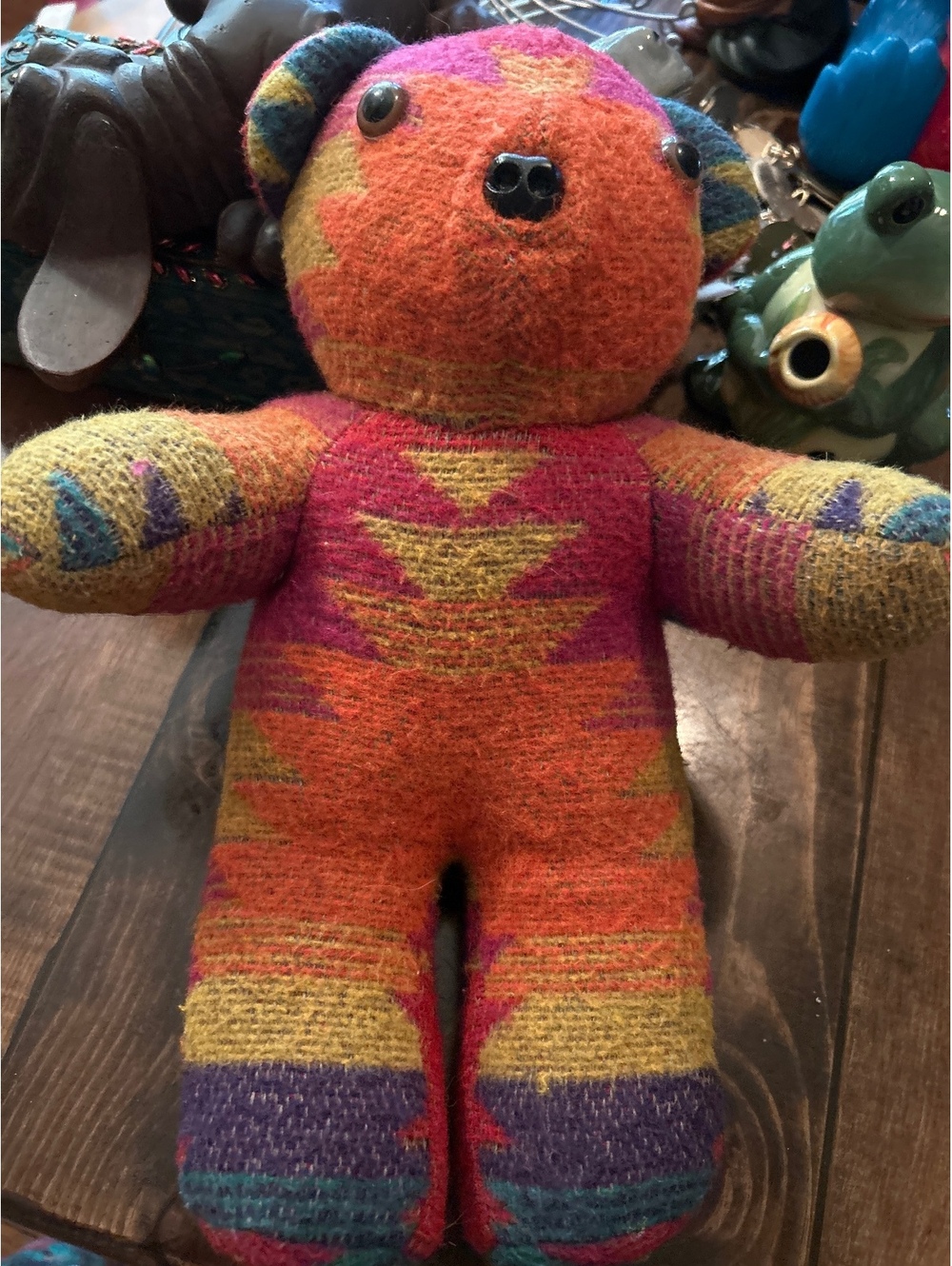Vintage Wool Navajo Teddy Bear Rare Authentic CO-OP Handmade
